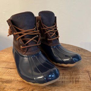 Sperry Saltwater Duck Boot Tan/Dark Brown